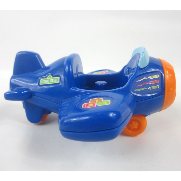 2012 Hasbro Sesame Street 5 Inch 123 Blue Toy Plane Airplane Replacement Piece - Picture 3 of 4